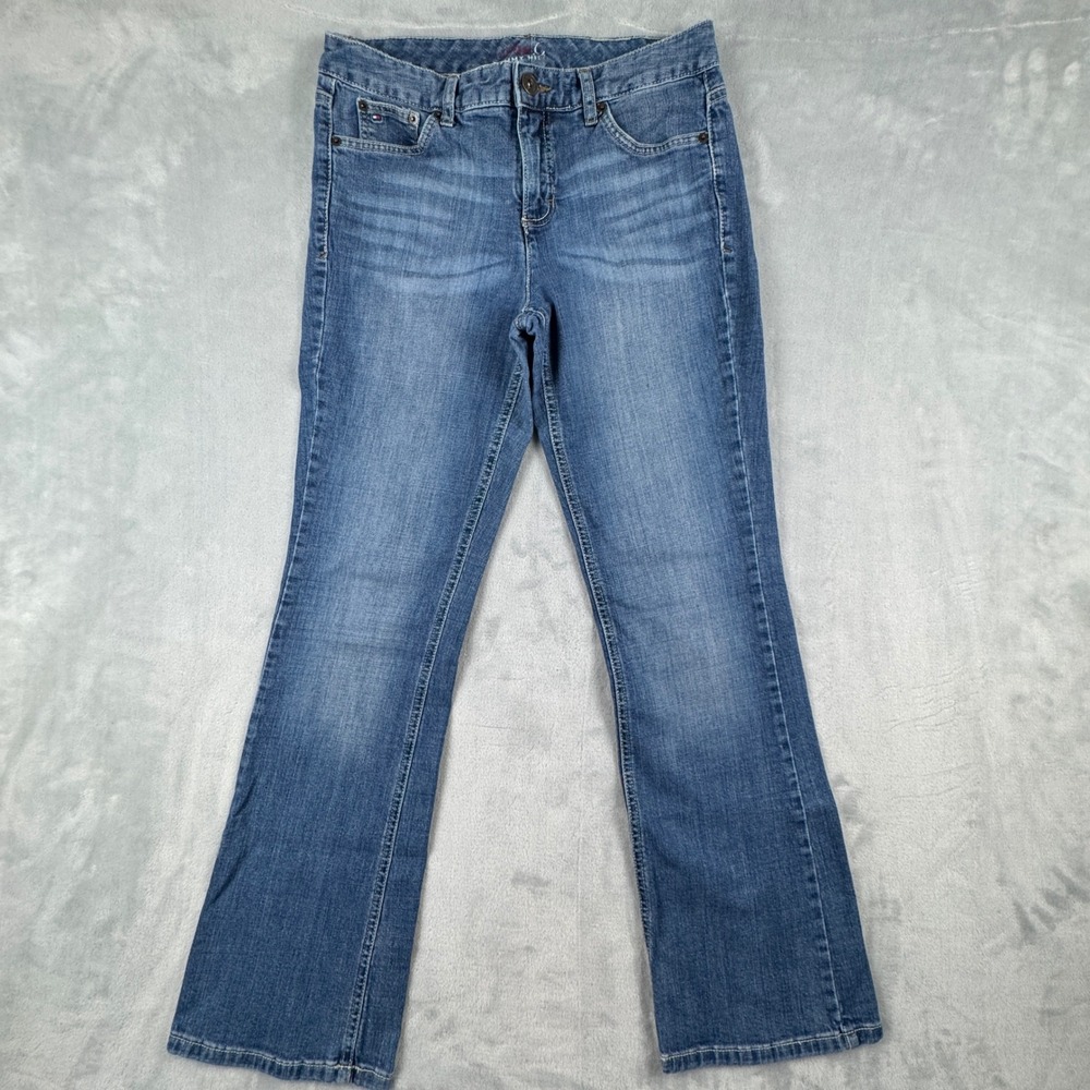Y2K 90's Tommy Hilfiger Women's Jeans Size 8R‎ Medium Wash Bootcut Denim